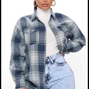 Fashion Nova Pretty in Plaid Oversized Flannel